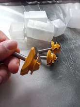 3Pc 8MM 45 grado bloqueo broca para ranuradora de inglete Tenon fresadora herramienta para trabajar la madera herramientas