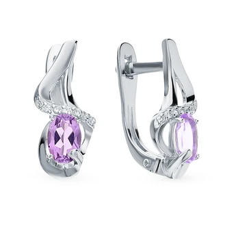 Silver earrings with amethyst and cubic zirconia sunlight sample 925
Silver earrings with amethyst and cubic zirconia sunlight sample 925