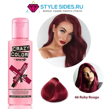 Crazy color hair dye, crazy color 66 Ruby Rouge (Ruby rouge) 100 ml.
Crazy color hair dye, crazy color 66 Ruby Rouge (Ruby rouge) 100 ml.