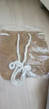Mochila de paja de verano para mujer, bolso de playa hecho a mano con cordón, bolso de hombro tejido de ganchillo, bolsa de viaje
