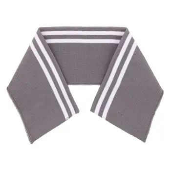 "knitted striped collar", "knitted collar gray", "knitted gray" 
"knitted striped collar", "knitted collar gray", "knitted gray"