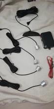Cable de coche Auto Parktronic Sensor de estacionamiento con luz LED con 4 sensores copia inversa de aparcamiento sistema de detección monitorizado con Radar pantalla