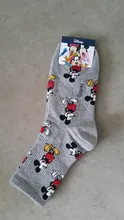 Disney-Calcetines de algodón con estampado de Mickey Mouse, para adultos