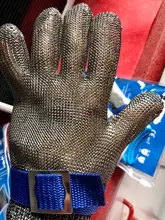 Guantes de seguridad laboral de acero inoxidable, 1 Uds., anticorte, malla metálica, para carnicero