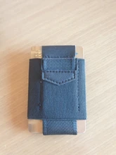 PURDORED-tarjetero elástico para hombre, Mini soporte de tarjeta de identificación de negocios, organizador de viaje, insignia, billetera delgada minimalista, 1 ud.