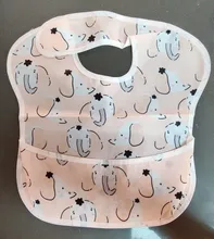 Pechera de poliéster para bebé, babero de alimentación impermeable con colector de comida, Baberos lavables para bebés Unsex, 4 paquetes