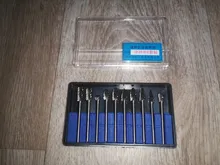 Brocas rotativas de carburo de tungsteno, juego de brocas cónicas de acero hss, 3x6mm, nuevo vástago de 1/8 pulgadas, 10 piezas