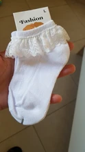 YWHUANSEN 0 a 6 años bebé niño pequeño niñas con volantes de encaje tobillo algodón calcetines vestido princesa verano algodón ojal calcetines con flores