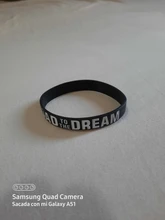Pulsera de goma de silicona inspiradora The Road to Dreams, brazalete de banda elástica, regalo Punk
