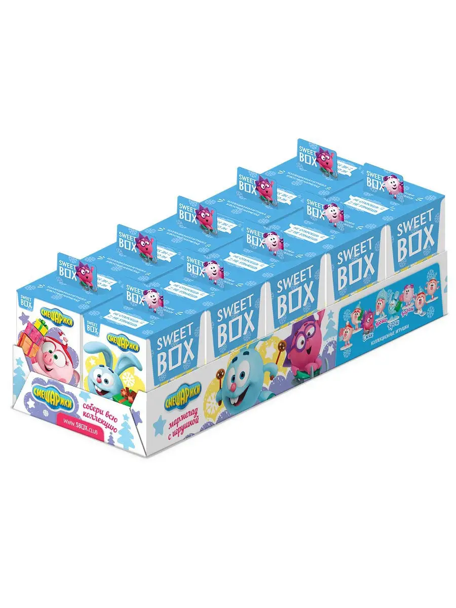 SweetBox "СМЕШАРИКИ НЮША" Мармелад с игрушкой в коробочке 10х10гр|Мармелад| |