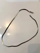 Collar de plata de ley 925 para hombre y mujer, cadena de serpiente de 4MM, joyería para pareja, cadena de cuchillas