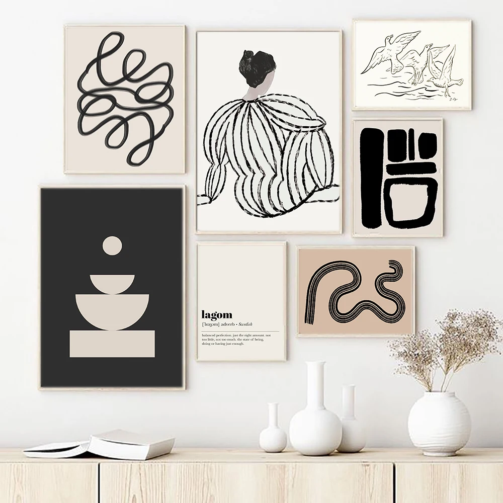 Trendy Abstract Canvas Painting Black Geometric Drawing Line Quote Wall Art HD Poster and Print for Living Room Home Decoration
Trendy Abstract Canvas Painting Black Geometric Drawing Line Quote Wall Art HD Poster and Print for Living Room Home Decoration
