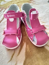 Sandalias de verano para niños y niñas, zapatos ortopédicos de princesa con flores de cuero PU, Punta cerrada