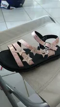 Sandalias con diamantes de imitación para niñas, zapatos informales con dibujos animados, de cuero suave, para verano, para chicas adolescentes