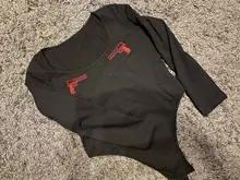 OMSJ Casual de moda pistola monos bordados manga larga cuello U Bodycon damas mono 2020 Otoño Invierno diario Streetwear monos