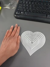 Troqueles de corte de metal con corazones, plantilla de bricolaje, álbum de recortes, grabado, álbum de tarjetas de papel, corte artesanal, 10 Uds.