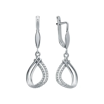 Silver earrings with cubic zirconia sunlight sample 925 
Silver earrings with cubic zirconia sunlight sample 925