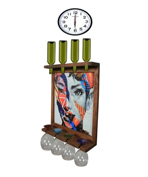 Wall Clock Wall Art Picture Wooden Wine Rack Bottle Organizer Holders Beer Whiskey Bottle Bar Home Party Kitchen Salon Accessory
Wall Clock Wall Art Picture Wooden Wine Rack Bottle Organizer Holders Beer Whiskey Bottle Bar Home Party Kitchen Salon Accessory