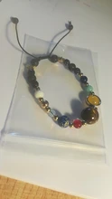 Pulsera ajustable con sistema Solar de piedra Natural, pulsera con cuentas de galaxia del universo, ocho planetas, regalo para novia
