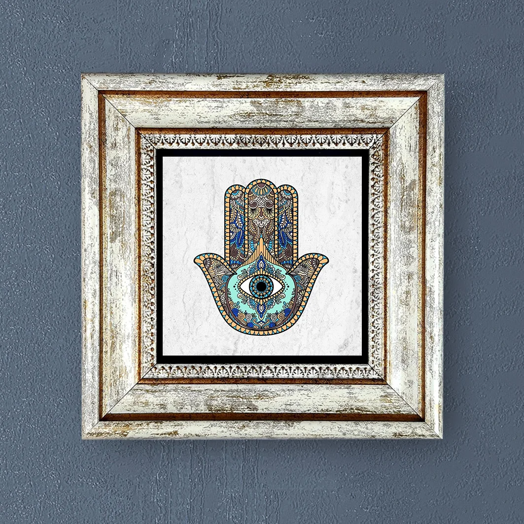 

Handmade Natural Stone Painting Framed Wall Decor Traditional Themed Room Vintage Poster Picture Gift Ornament Print Piece