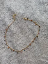 Collar con colgante de oro bohemio para mujer, cadena de piedras de colores, gargantilla de cuello, joyería de fiesta hecha a mano