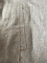 Colgante de Cruz con borla Infinity para mujer, Gargantilla clásica de 8 palabras, Collar de cadena de clavícula de Color plateado, Gargantilla Bohemia, Collar de joyería