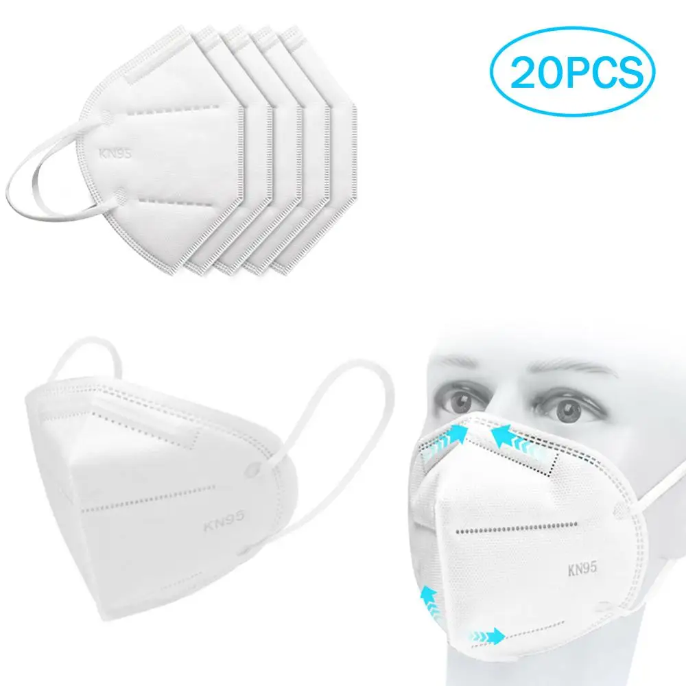 20PCS KN95 Masks Non-woven Anti Dust Mouth Face Cover Safety Protective Earloops Face Mouth mask kn95 mask Dustproof
20PCS KN95 Masks Non-woven Anti Dust Mouth Face Cover Safety Protective Earloops Face Mouth mask kn95 mask Dustproof