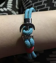 NIUYITID 2019 nueva cuerda de hilo rojo pulseras de mujer brazalete de ancla de encanto pirata en la mano