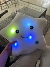 Almohada luminosa de juguete para niños Y niñas, juguete de felpa suave Y brillante, con luz Led Y cojín