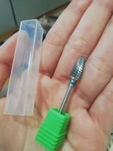 Broca de carburo profesional para uñas, 1 Uds., 3/32 pulgadas, cono grande de carburo, Lima eléctrica de uñas de alta calidad, broca de plata, superventas