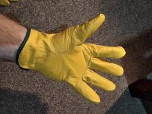 OZERO-guantes de trabajo de cuero de vaca para hombre, guantes de soldadura de trabajo, protectores de seguridad para jardín, deportes, MOTO, resistentes al desgaste, 1008