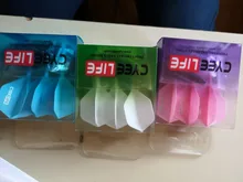 Cyelife-Juego de dardos de punta suave profesional, 14g, con colas unidos, para diana electrónica