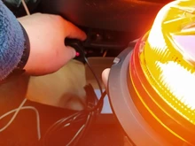 Luz estroboscópica DE EMERGENCIA giratoria, luz roja intermitente de 9-28V para camión de bomberos, luz de advertencia magnética, indicador de señal ámbar