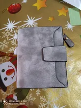 Cartera de cuero con broche para mujer, monedero pequeño y delgado, tarjetero, billetera y cartera de diseñador de marca de lujo, 2021