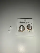 GRACE JUN-pendientes de piedra de Color dorado para mujer, aretes sin perforaciones, con Clip geométrico, joyería 2019