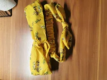 Mamá y bebé diadema de la hija de la madre diademas de chica Floral Corbata con impresión nudo diadema de Orejas de conejo, accesorios de pelo