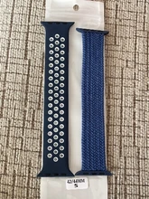 Solo bucle para reloj Apple Watch banda 44mm 40mm, 42mm, 38mm transpirable elástico de la correa banda pulsera de silicona iWatch Serie 3 4 5 SE 6 Correa