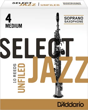 Rrs10ssx4m select Jazz canes for Saxophone Soprano, size 4 (medium), 10 PCs, Rico
Rrs10ssx4m select Jazz canes for Saxophone Soprano, size 4 (medium), 10 PCs, Rico