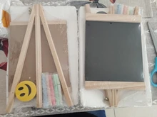 Xingi-pizarra para mensajes de escritorio para niños, caballete de madera de pino, pizarra negra, tablero de escritura plegable BB71, 16x29cm