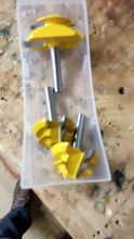 3Pc 8MM 45 grado bloqueo broca para ranuradora de inglete Tenon fresadora herramienta para trabajar la madera herramientas