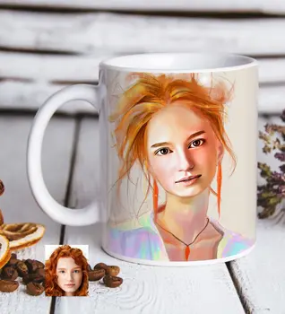 Personalized Women 'S Artistic Portrait Design White Mug Bardak-5
Personalized Women 'S Artistic Portrait Design White Mug Bardak-5