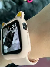 Funda protectora para Apple Watch 4, 5, 6 se, 40mm, 44mm, silicona suave con un dibujo animado, orejas de gato, iWatch Series 3, 2, 42mm y 38mm