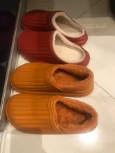 Zapatillas de casa antideslizantes impermeables para hombre y mujer, calzado cálido de algodón para interiores, zapatillas suaves para parejas