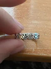 Anillo abierto de 15 estilos de Color plateado antiguo cara sonriente y feliz para mujer, anillos ajustables con caras múltiples Smiley simples huecas, A908