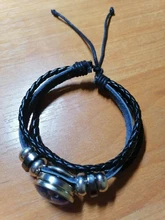 Pulsera trenzada de varias capas para niños, brazalete de cuero trenzado, con diseño de estrella de juguete