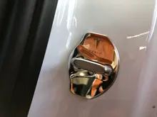 Cubierta de hebilla de bloqueo de puerta de coche, pegatinas 3D, accesorios para tesla model 3, modelo X y, decoración