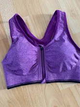 VEQKING-sujetadores deportivos con cremallera frontal para mujer, Top deportivo acolchado sin aros, transpirable, de realce, para Fitness, gimnasio, Yoga, entrenamiento