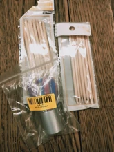 Quitacutículas de madera para uñas, removedor de diamantes de imitación portátil de doble cabeza, decoración de cutículas, 10/20/50/100 Uds.