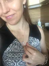 Collar de cadena con forma de caja de 100% Plata de Ley 925 para mujer, 40cm/45cm, Color dorado, rosa y dorado, LP0806