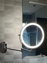 Bathroom Mirror Cosmetic Wall-Mounted Touch Led Dimming Adjustable Magnification